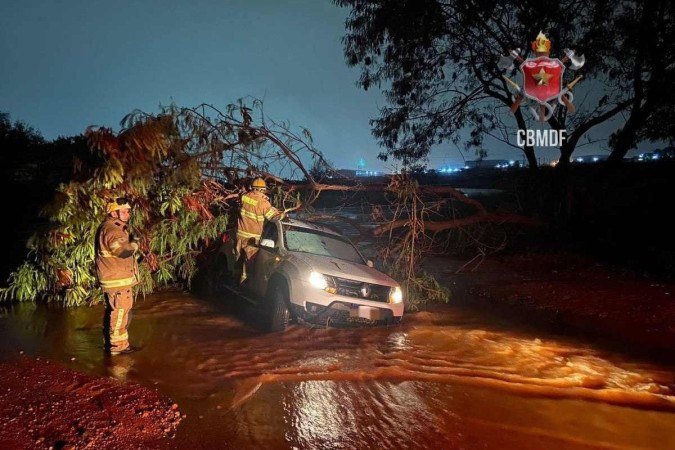 O caso aconteceu no Polo JK, em Santa Maria. Ninguém ficou ferido - (crédito: CBMDF/Divulgação) O caso aconteceu no Polo JK, em Santa Maria. Ninguém ficou ferido - (crédito: CBMDF/Divulgação)