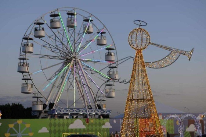 Roda Mágica de Natal, na Praça do Cruzeiro -  (crédito: Minervino Junior/CB/D.A Press)