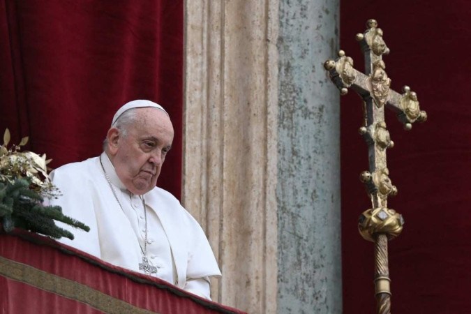 O Santo Padre apela pelo fim das guerras e o combate à indústria de armas       -  (crédito:  AFP)