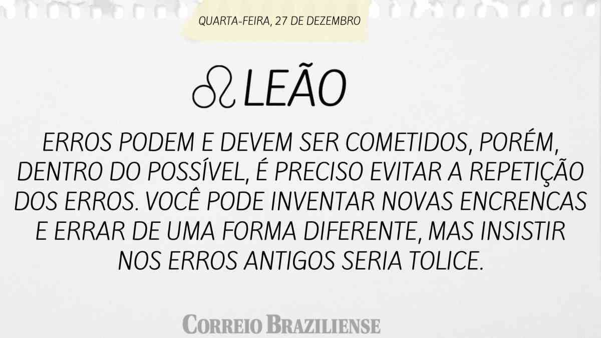 LEÃO  | 27 DE DEZEMBRO