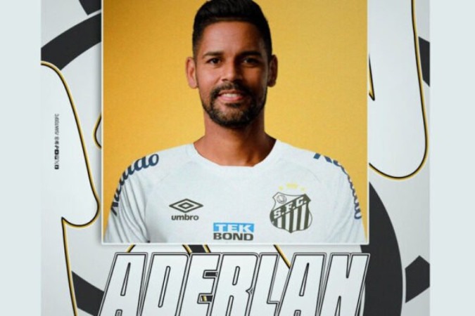 Aderlan é o novo lateral-direito do Santos -  (crédito: Foto: Divulgação/Santos FC)