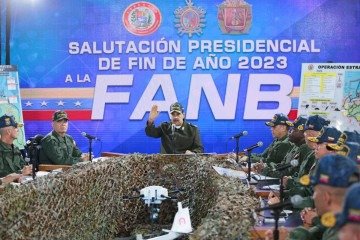 Presidente venezuelano anuncia o início das manobras: 'Resposta à provocação e à ameaça do Reino Unido contra a paz e a soberania de nosso país' -  (crédito:  AFP)