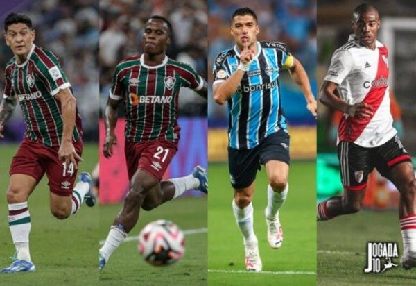 Divulgação/Fluminense/Grêmio/River Plate