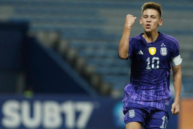 Echeverri foi destaque argentino no Mundial Sub-17 -  (crédito: Foto: Divulgação/Conmebol)