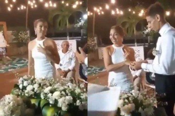 Noiva diz ‘não’ no altar e é aplaudida na Colômbia -  (crédito: Reprodução/Internet)