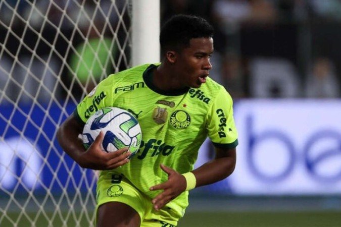 Endrick é eleito um dos melhores adolescentes do mundo -  (crédito: Foto: Cesar Greco/Palmeiras)