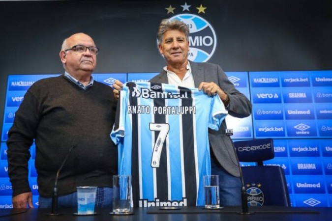 Renato é um dos principais nomes da história do Grêmio  -  (crédito:  Lucas Uebel/Gremio FBPA)