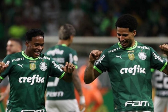 Endrick e Murilo, Palmeiras -  (crédito: Foto: Cesar Greco/Palmeiras)
