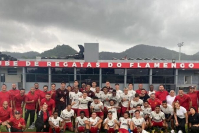 Garotada do Flamengo encerra preparação para disputar a Copa São Paulo de Futebol Júnior - Foto: Divulgação / Flamengo -  (crédito:  Monica)