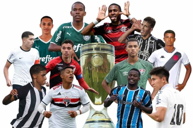 Edição de 2024 da Copa São Paulo de Futebol Júnior, a Copinha, começa com a missão de revelar jogadores no cenário nacional -  (crédito: Divulgação/Clubes)