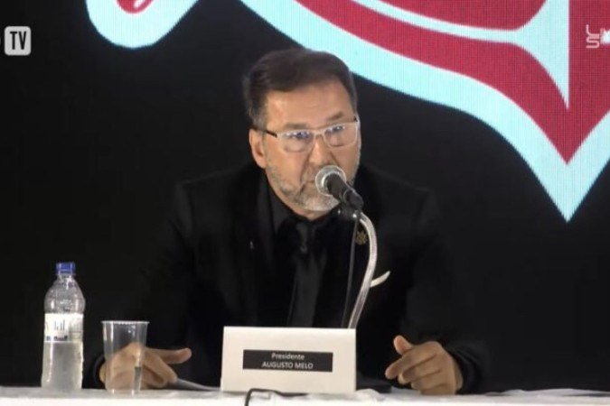 Augusto Melo tomou posse nesta terça-feira (02) - (crédito: Foto: Reprodução / Corinthians TV) Augusto Melo tomou posse nesta terça-feira (02) - (crédito: Foto: Reprodução / Corinthians TV)