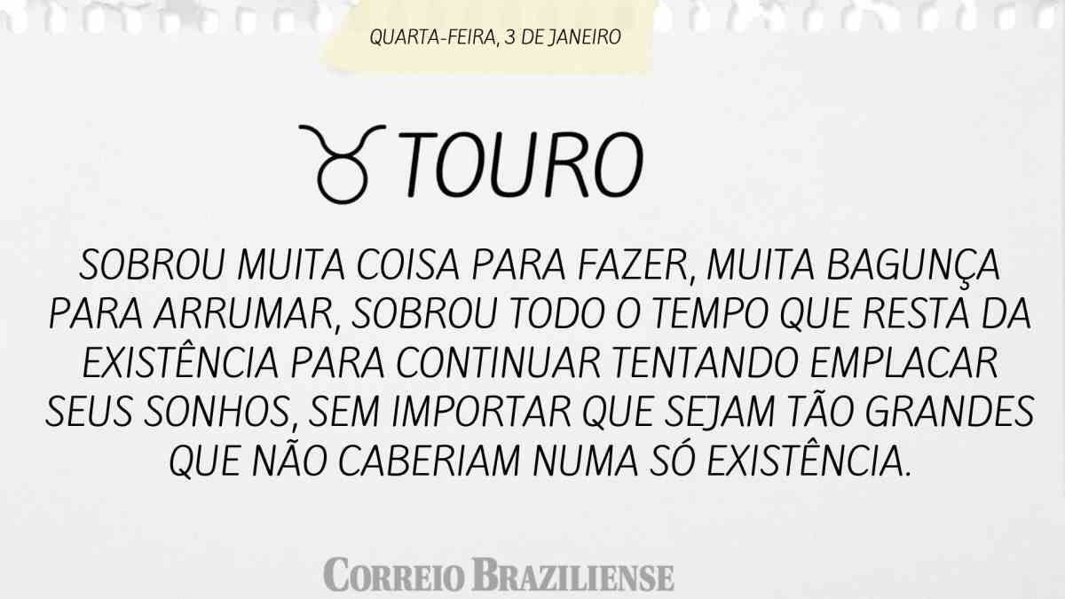 TOURO | 3 DE JANEIRO