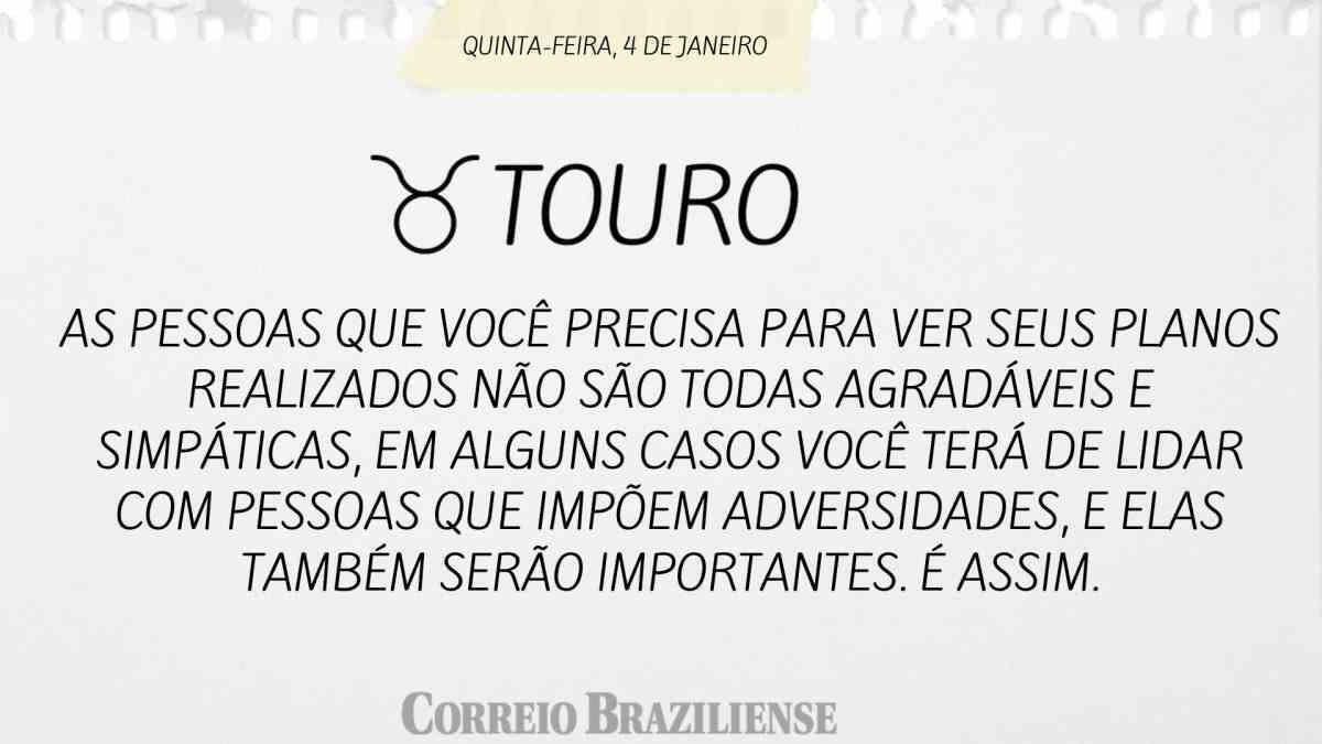 TOURO | 4 DE JANEIRO