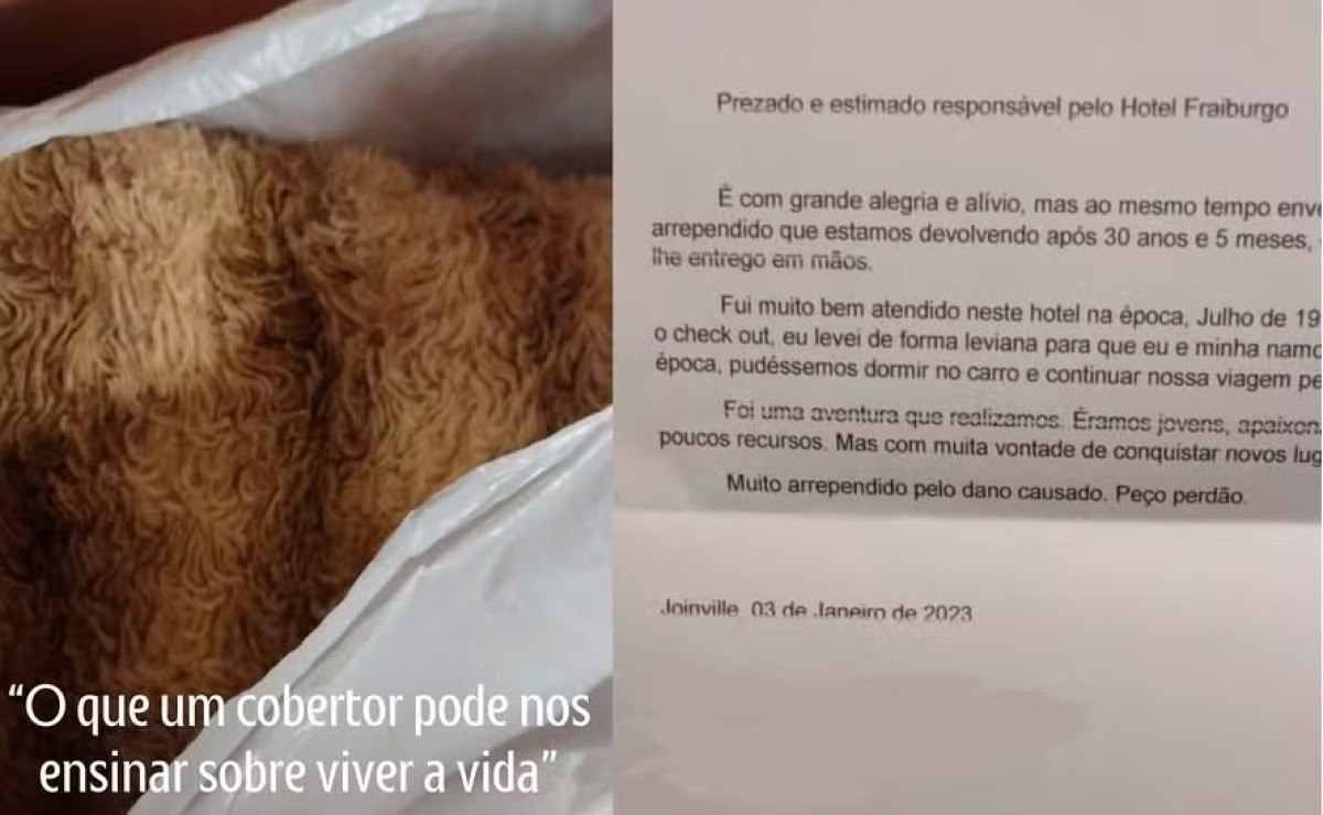 Casal devolve cobertor de hotel após 30 anos: 'Éramos jovens, apaixonados e com poucos recursos'