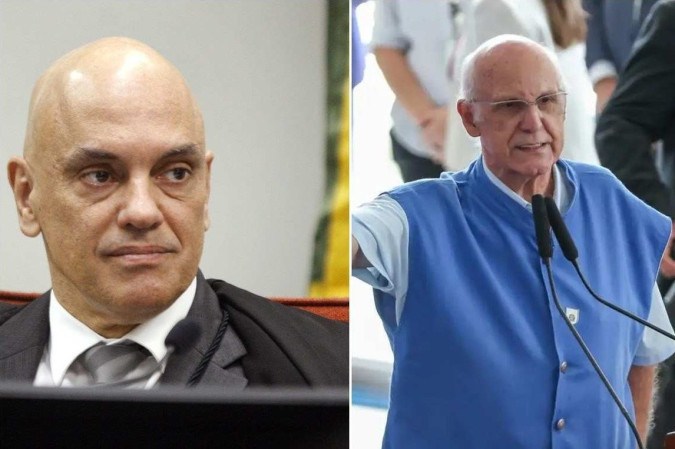 Ministro Alexandre de Moraes, do STF prestou solidariedade após o padre Júlio Lancelloti ficar na mira depedido para abertura de uma Comissão Parlamentar de Inquérito (CPI) para apurar as ações de ONGs na região da Cracolândia -  (crédito: Nelson Jr./SCO/STF e José Cruz/Agência Brasil)