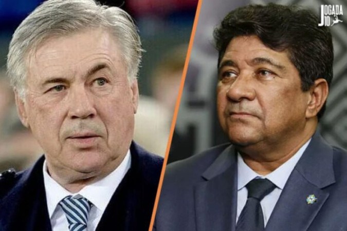 Ancelotti era o favorito de Ednaldo para assumir o comando da Seleção Brasileira, mas recentemente o italiano renovou contrato com o Real Madrid -  (crédito:  Marcelo Caitano)