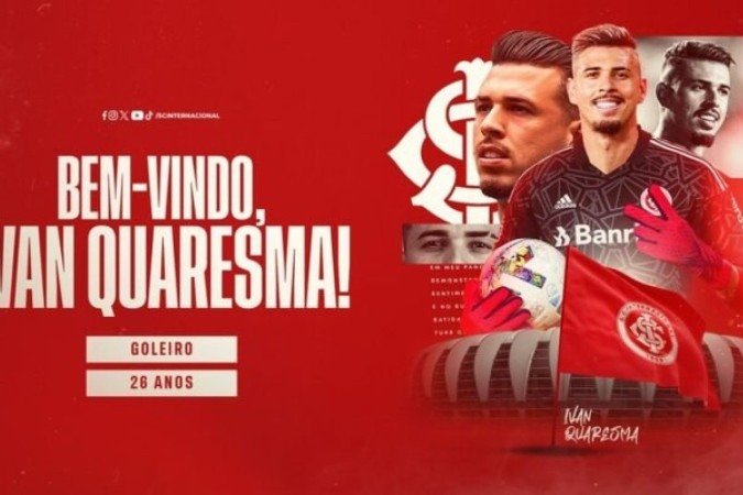 Ivan assinou contrato de três anos com o Inter - (crédito: Foto: Divulgação / Internacional) Ivan assinou contrato de três anos com o Inter - (crédito: Foto: Divulgação / Internacional)
