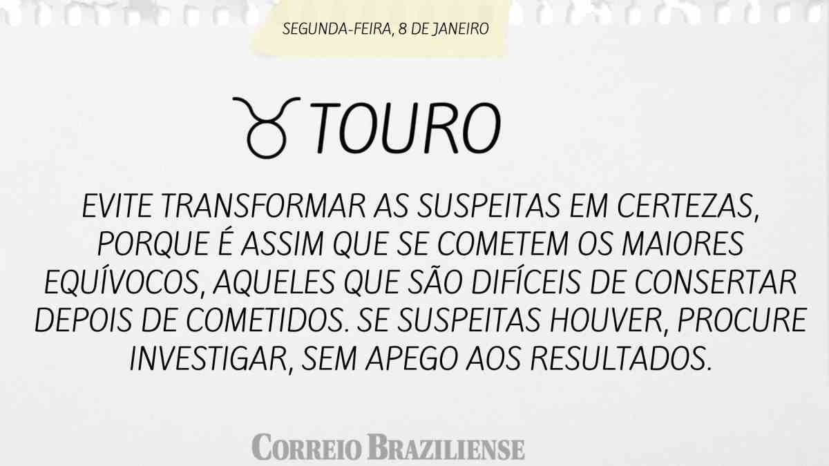 TOURO  | 8 DE JANEIRO