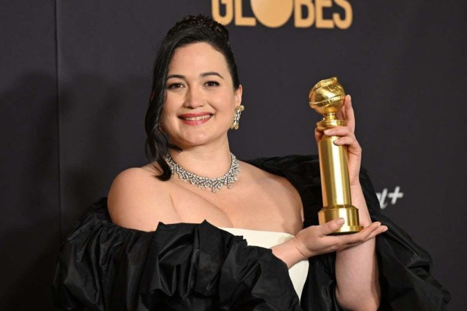 A atriz indígena Lily Gladstone fez história no Globo de Ouro e ainda teve o melhor discurso da noite -  (crédito: Robyn BECK/AFP)