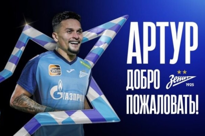 Artur é o novo reforço do Zenit para sequência da temporada -  (crédito: Foto: Divulgação / Zenit)