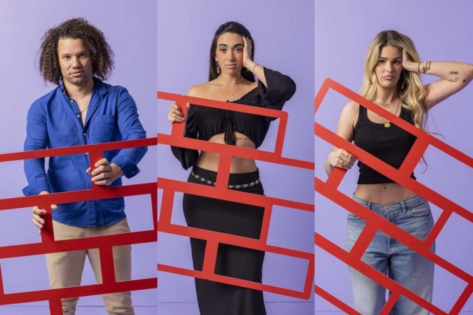 Maycon, Giovanna e Yasmin Brunet enfrentam o primeiro paredão -  (crédito: Globo/Fábio Rocha)