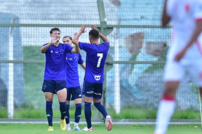 Foi uma chuva de gols do Cruzeiro sobre o União Mogi, pela Copinha: 9 a 0  -  (crédito:  Mauro Horita)