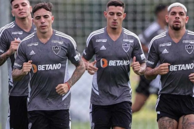 Grupo atleticano trabalha intensamente na Cidade do Galo -  (crédito: Foto: Pedro Souza / Atlético)