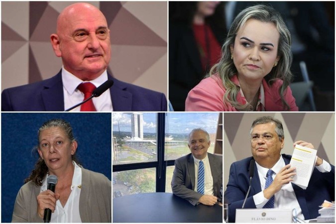 Gonçalves Dias, Daniela Carneiro, Ana Moser, Márcio França e Flávio Dino foram as cinco trocas no primeiro escalão do governo Lula até o momento -  (crédito: Ed Alves/CB/D.A Press, Wilson Dais/Agência Brasil e Henrique Lessa/CB/D.A Press)