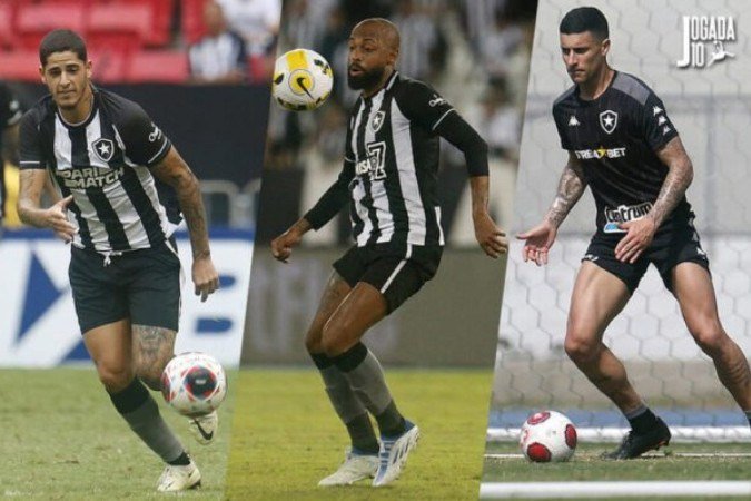 JP Galvão, Chay e Sampaio foram emprestados pelo clube - (crédito: Foto: Vitor Silva/Botafogo) JP Galvão, Chay e Sampaio foram emprestados pelo clube - (crédito: Foto: Vitor Silva/Botafogo)