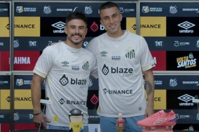 Willian Bigode é mais um reforço do Santos -  (crédito: Foto: Reprodução/Santos TV)