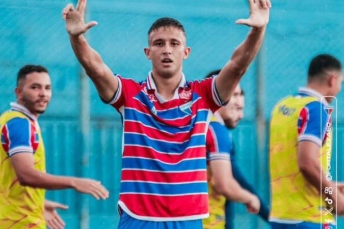 Iarley comemora um dos seus três gols na vitória por 4 a 0 sobre o Internacional pela Copinha - (crédito: Foto: Felipe Honorato/FEC) Iarley comemora um dos seus três gols na vitória por 4 a 0 sobre o Internacional pela Copinha - (crédito: Foto: Felipe Honorato/FEC)