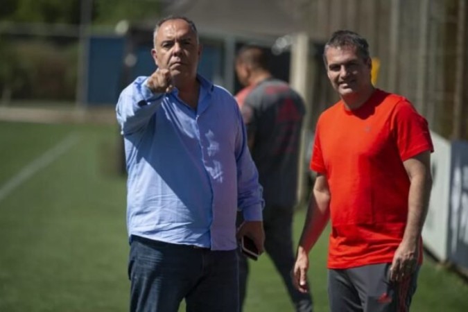 Marcos Braz e Bruno Spindel discordaram do posicionamento de Dorival Júnior -  (crédito: Foto: Alexandre Vidal / Flamengo)