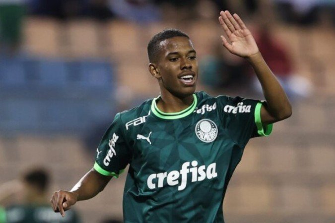 Estevão está na mira do Chelsea, da Inglaterra -  (crédito: Foto: Fabio Menotti / Palmeiras)
