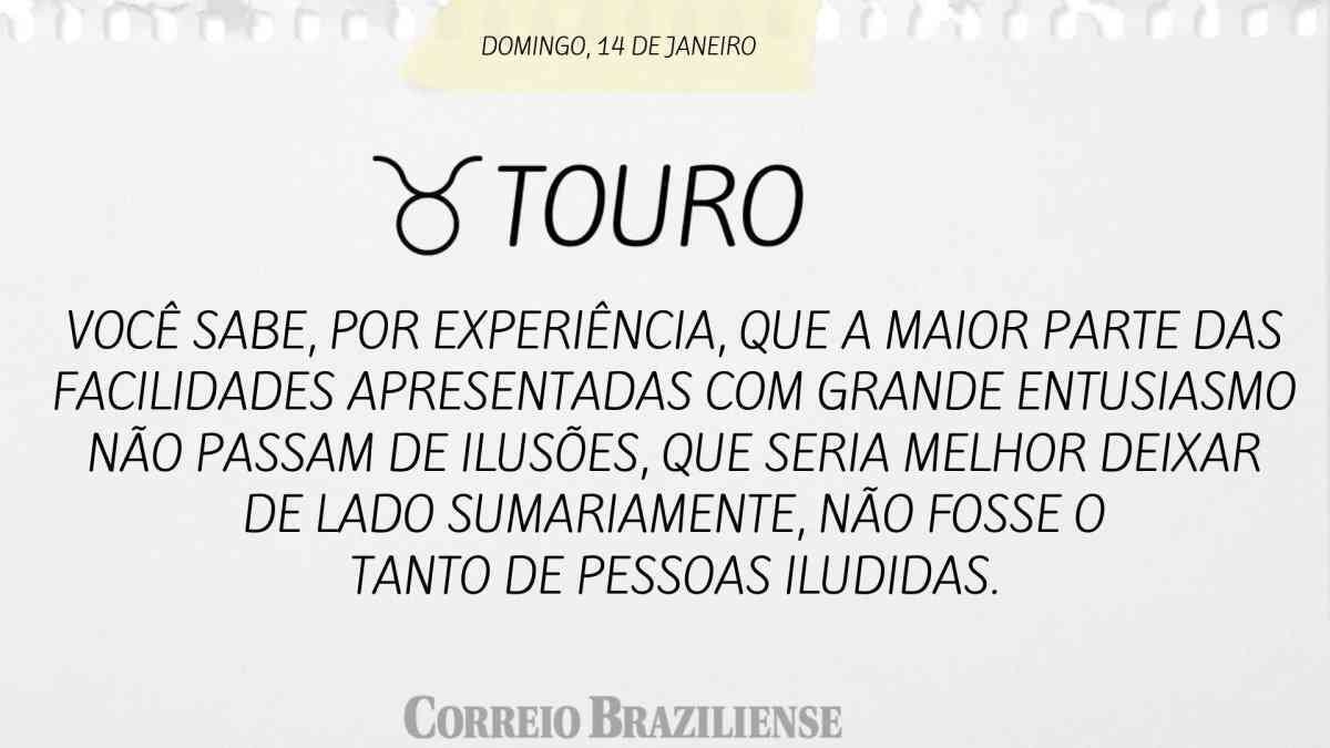 TOURO  | 14 DE JANEIRO