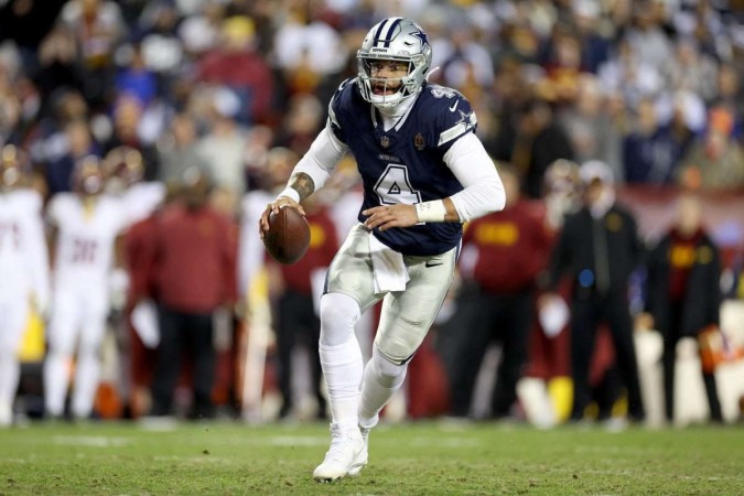 Dak Prescott e o Dallas Cowboys entram nos playoffs como um dos principais cotados ao Super Bowl       -  (crédito: Getty Images via AFP)