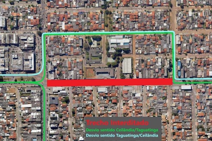 Trânsito será alterado na avenida Hélio Prates a partir de segunda (15/01) -  (crédito: Secretaria de Obras e Infraestrutura do DF)