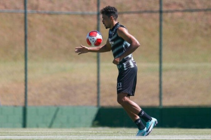 Eduardo participou do jogo-treino em que o Botafogo empatou, em Itu - Foto: Vitor Silva/Botafogo -  (crédito:  Vitor_Silva)