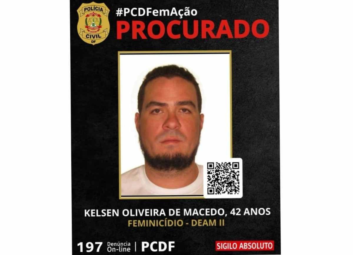 O autor do crime, identificado como Kelsen Oliveira de Macedo, é considerado foragido