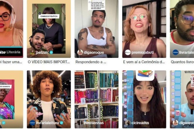 Os 'booktokers' dão dicas de leitura no TikTok -  (crédito: Reprodução/TikTok)