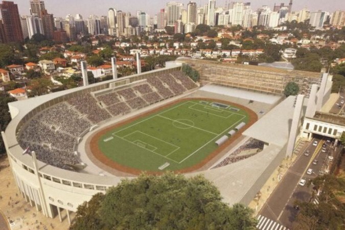 Projeto do Pacaembu prevê conclusão até meio do ano -  (crédito: Foto: Divulgação/Pacaembu)