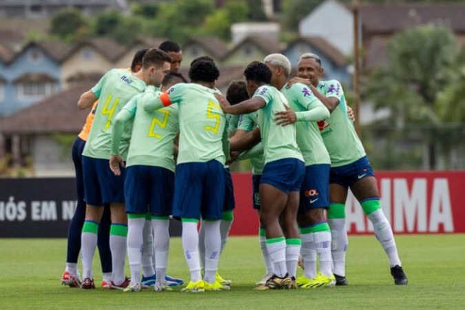 Endrick é o astro da Seleção pré-olímpica  -  (crédito: Foto: Joilson Marconne/CBF)