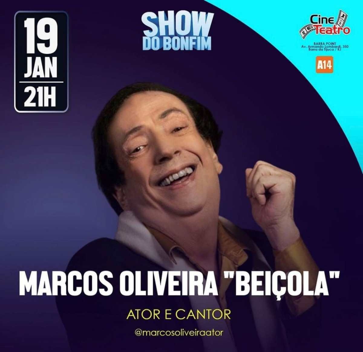 Marcos Oliveira de volta aos palcos