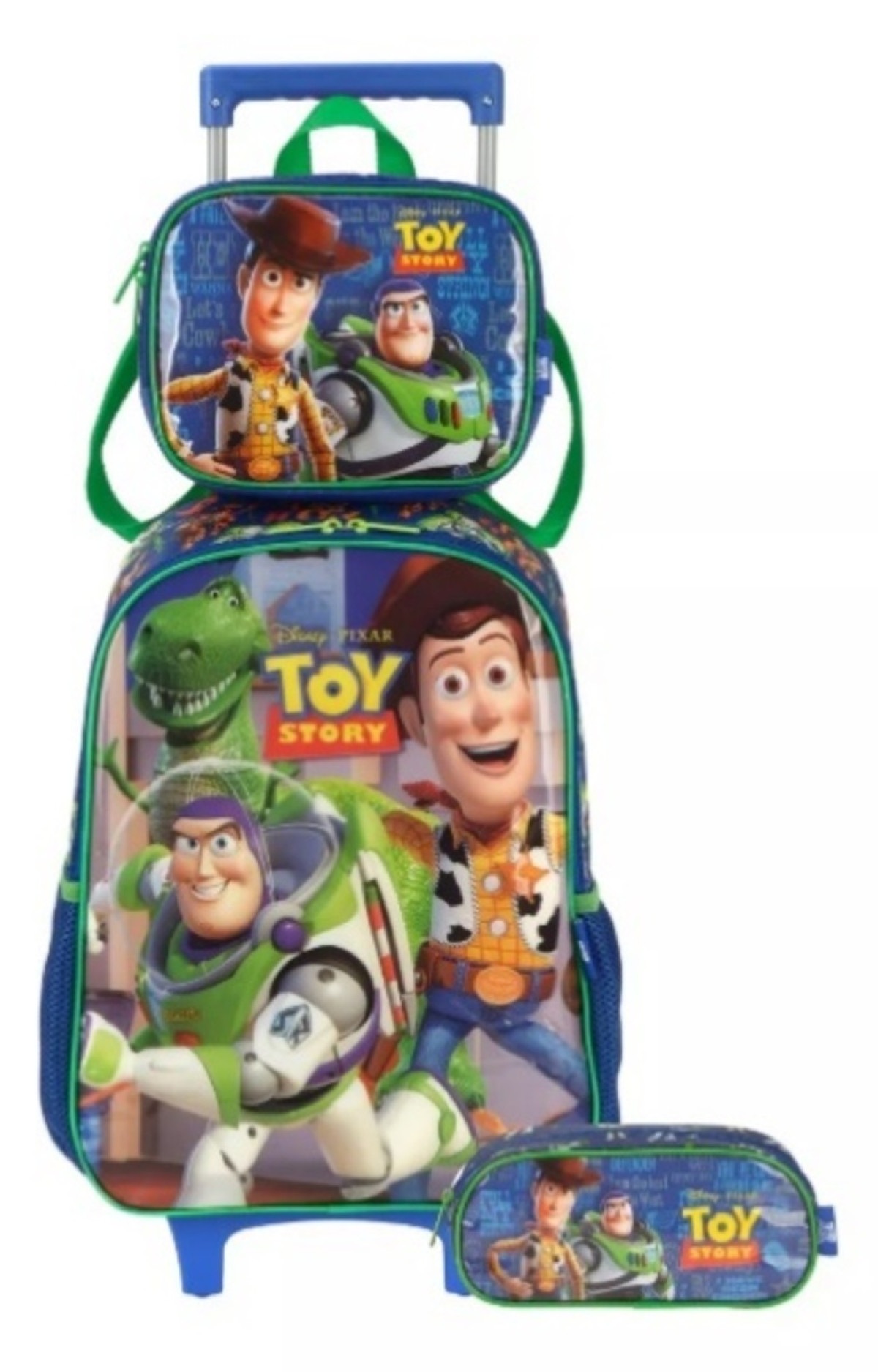 Kit Mochila Rodinhas Lancheira Estojo Toy Story Disney Pixar: Mercado Livre - R$ 335,31