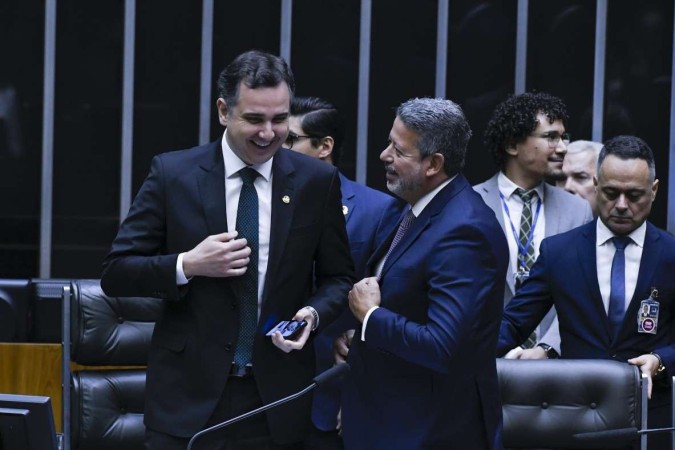 Pacheco e Lira divergem sobre a possibilidade de limitar a permanência de um ministro no Supremo -  (crédito: Jefferson Rudy/Agência Senado)