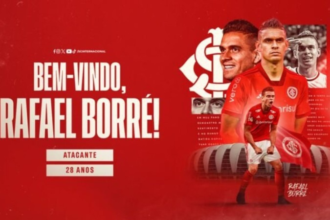 Borré é o novo jogador do Internacional -  (crédito: Foto: Divulgação/Internacional)