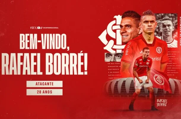 Inter anunciou Borré como seu reforço  -  (crédito: Foto: Divulgação/Internacional)