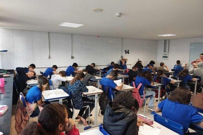Estudantes participam da edição de 2023 da Olimpíada de Português - (crédito: Divulgação) Estudantes participam da edição de 2023 da Olimpíada de Português - (crédito: Divulgação)