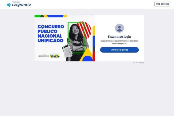 Página do Concurso Nacional Unificado - (crédito: Reprodução/Concurso Nacional Unificado) Página do Concurso Nacional Unificado - (crédito: Reprodução/Concurso Nacional Unificado)