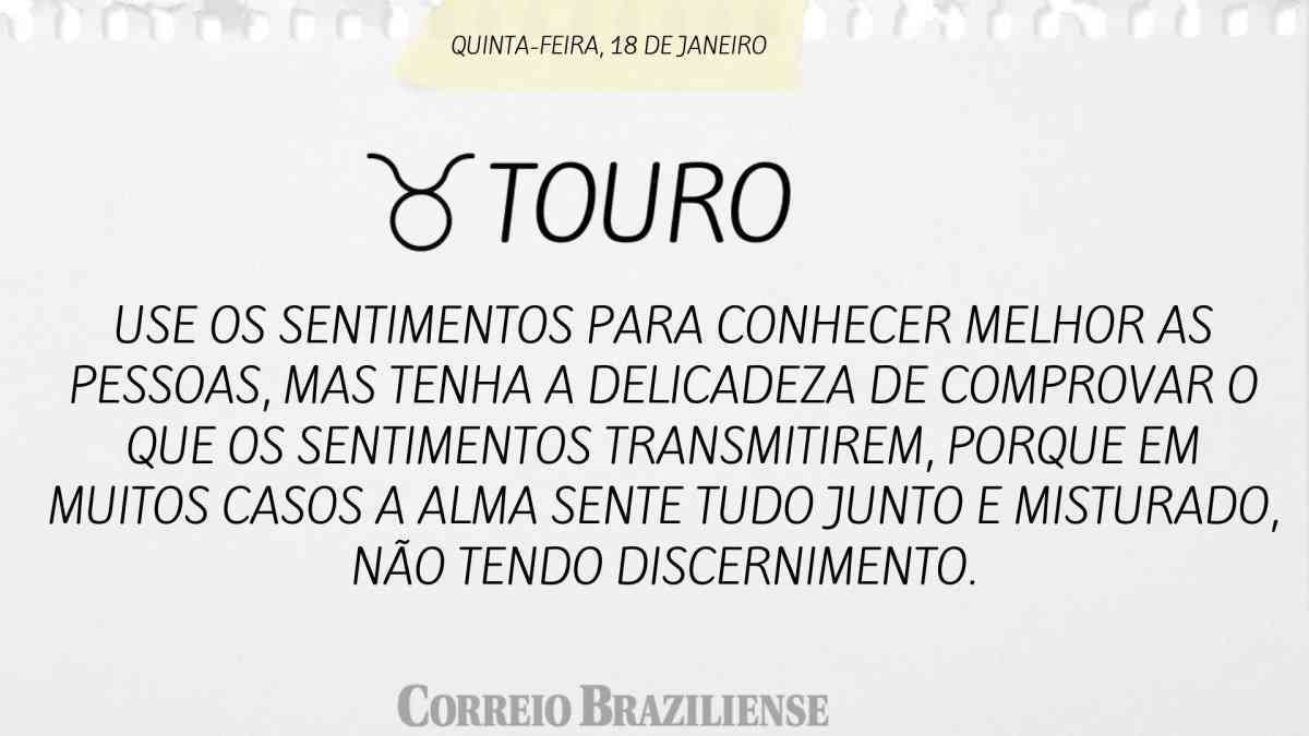 TOURO  | 18 DE JANEIRO