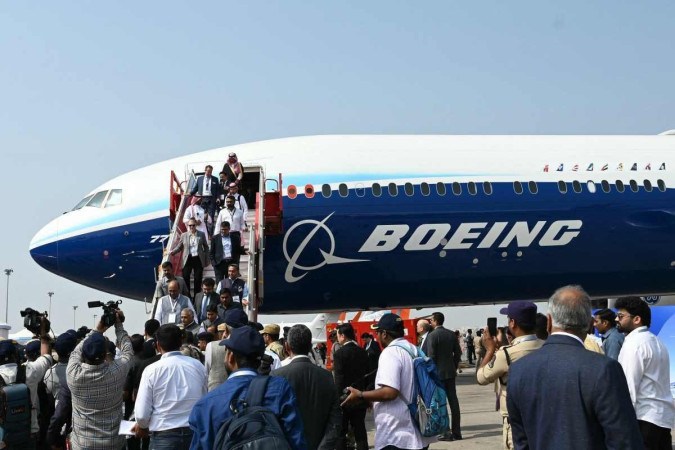 Aeronave Boeing       -  (crédito: NOAH SEELAM / AFP)